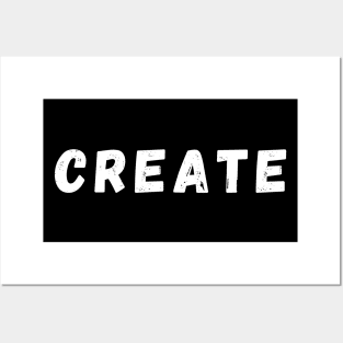 Create - White Posters and Art